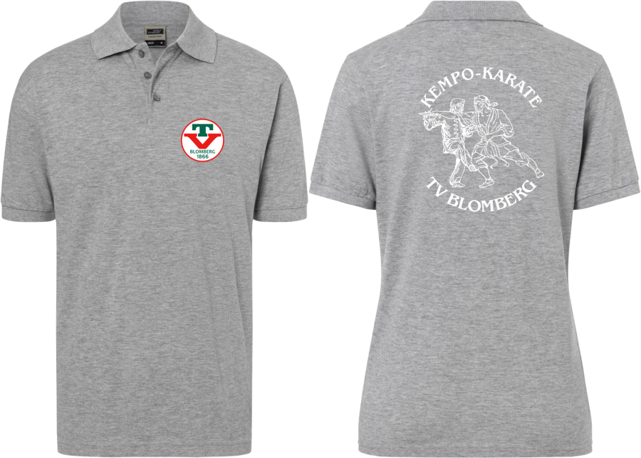 TVB Polo Damen grau-meliert